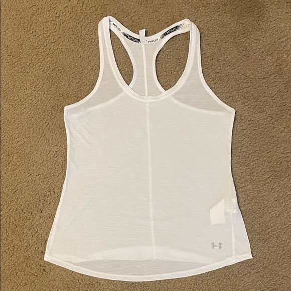 Under Armour Women's White Racerback Tank Top - Picture 1 of 4